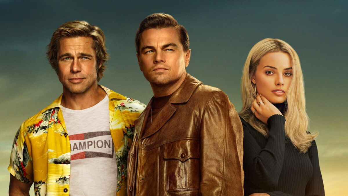 Leonardo DiCaprio, Brad Pitt e Margot Robbie em trecho do filme Era uma vez em... Hollywood