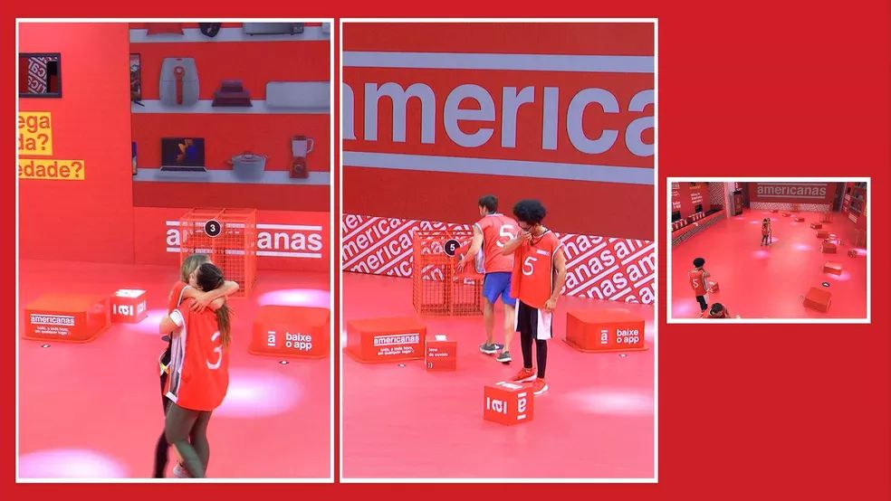 Lais e Bárbara vencem prova e se abraçam no BBB 22.