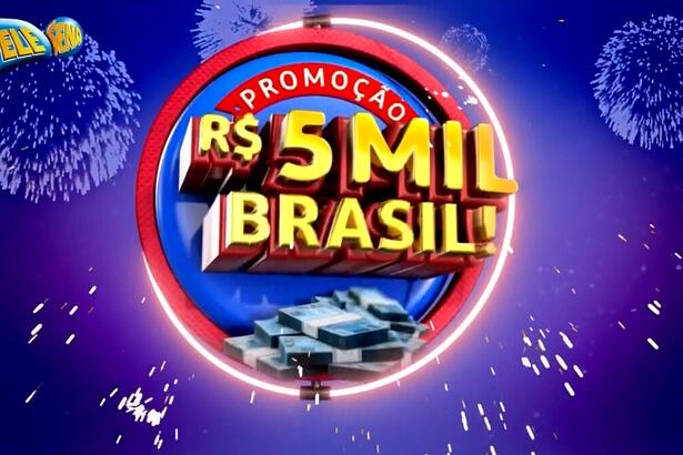 Logo da promoção 5 mil, Brasil da Tele Sena de Ano Novo 2022