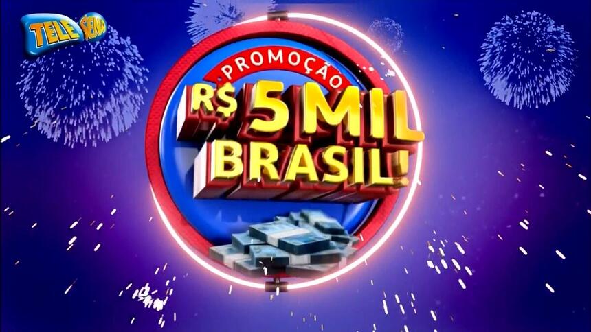 Logo da promoção 5 mil, Brasil da Tele Sena de Ano Novo 2022