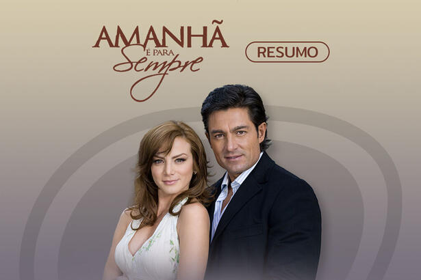 Logo do resumo diário da novela Amanhã é Para Sempre no SBT