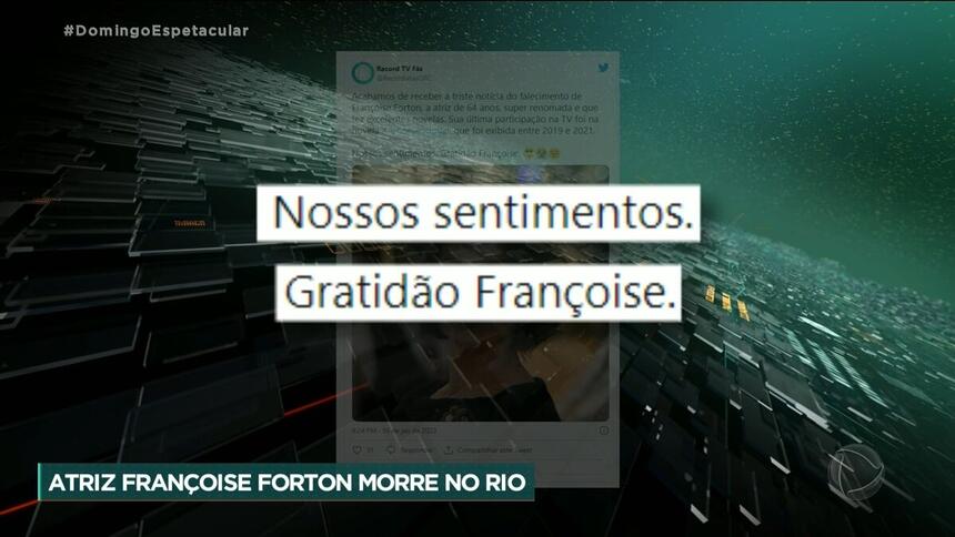 Record TV exibe perfil de fãs como sendo oficial em reportagem sobre a morte de Françoise Forton