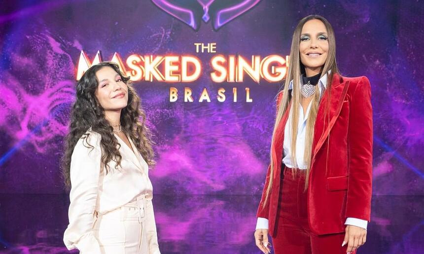 Priscila Alcântara e Ivete Sangalo no palco do 'The Masked Singer Brasil'