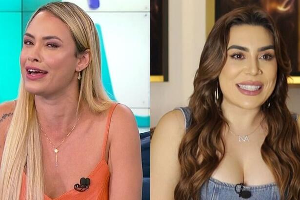 Sarah Andrade no Fofocalizando e Naiara Azevedo na gravação de chamada do BBB 22