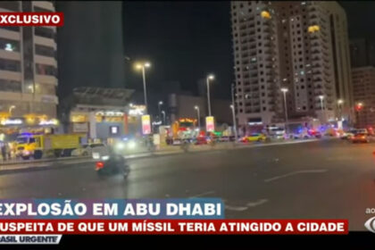 Rua de Abu Dhabi com exclusivo na tela e suspeita de míssil