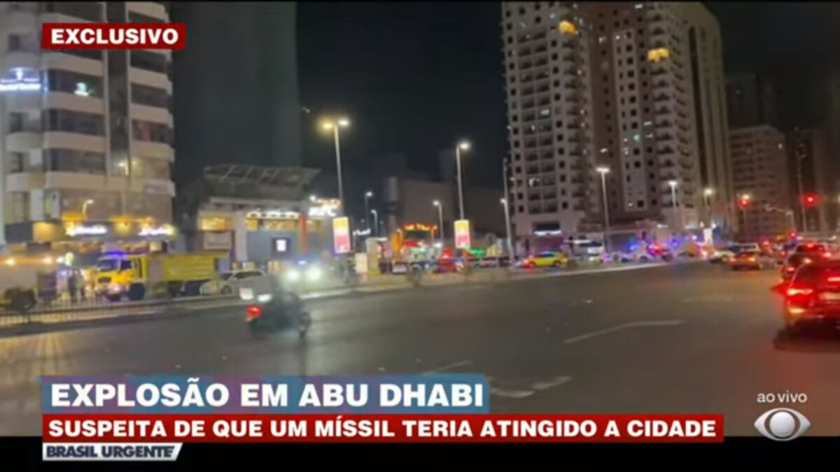 Rua de Abu Dhabi com exclusivo na tela e suspeita de míssil