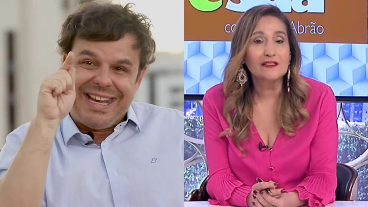 Adrilles Jorge e Sonia Abrão em uma montagem