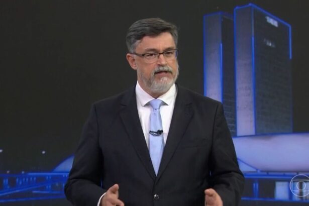 Fernando Rêgo Barros durante participação no Jornal da Globo, direito de Brasília