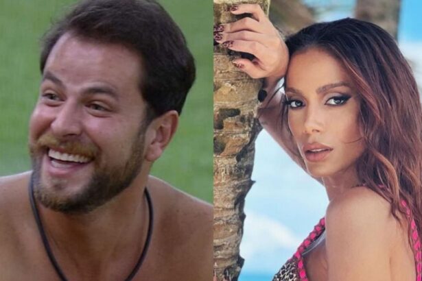 Gustavo e Anitta em uma montagem