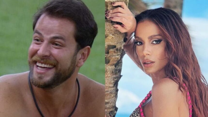 Gustavo e Anitta em uma montagem