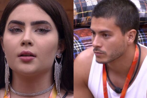 Jade conversa com Arthur no quarto do BBB 22.