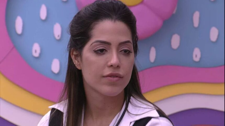 Laís com semblante sério no quarto lollipop do BBB 22.