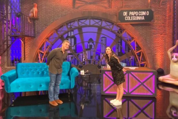 Luciano Huck e Tatá Werneck em trecho do programa Lady Night