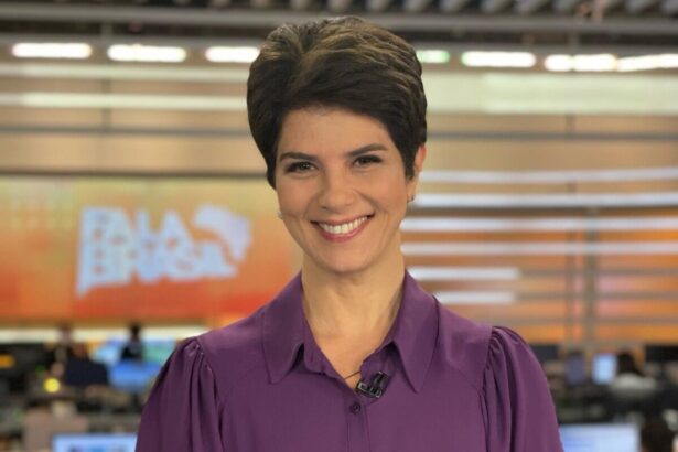 Mariana Godoy nos estúdios do Fala Brasil