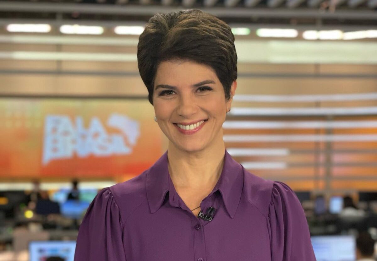 Mariana Godoy nos estúdios do Fala Brasil