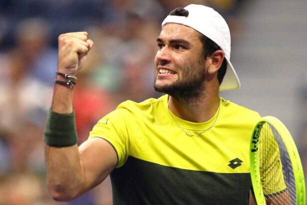 Tenista Matteo Berrettini, durante participação no Rio Open de 2019