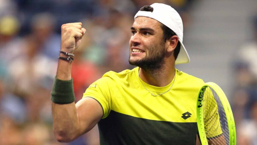 Tenista Matteo Berrettini, durante participação no Rio Open de 2019