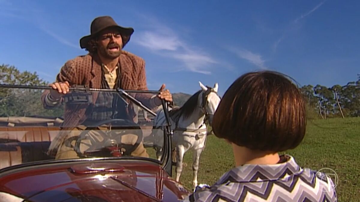 Eduardo Moscovis em trecho da novela O Cravo e a Rosa, capítulo exibido em 16 de fevereiro de 2022