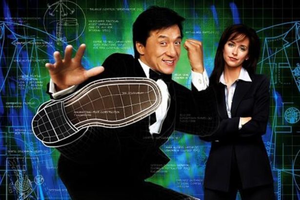 Jackie Chan em trecho do filme O Terno De 2 Bilhões De Dólares, exibido pela TV Globo na Sessão da Tarde