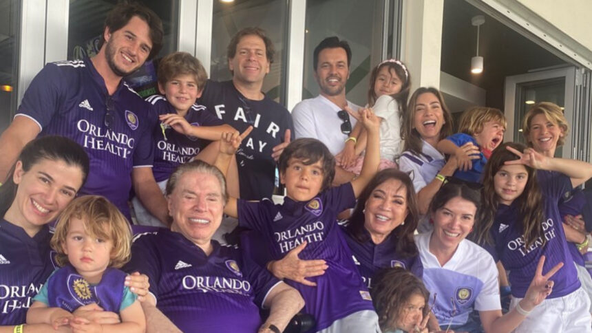 Silvio Santos, filhas e genros no estádio do Orlando City