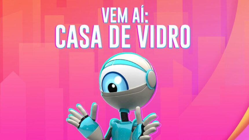 O mascote do BBB anuncia aCasa de Vidro