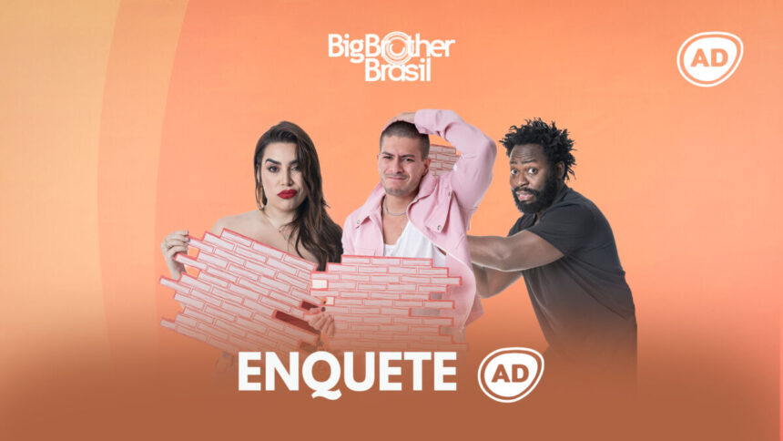 Naiara, Arthur e Douglas na divulgação da Enquete do 3º Paredão do BBB 22