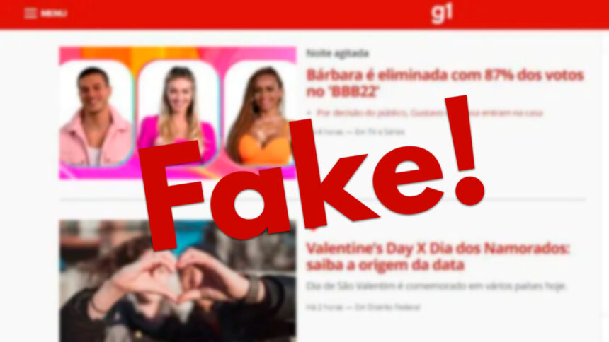 Print com suposto vazamento do resultado do Paredão do BBB 22