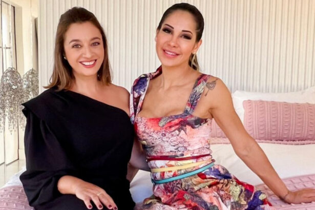 Catia Fonseca e Maíra Cardi nos bastidores da entrevista para o Melhor da Tarde