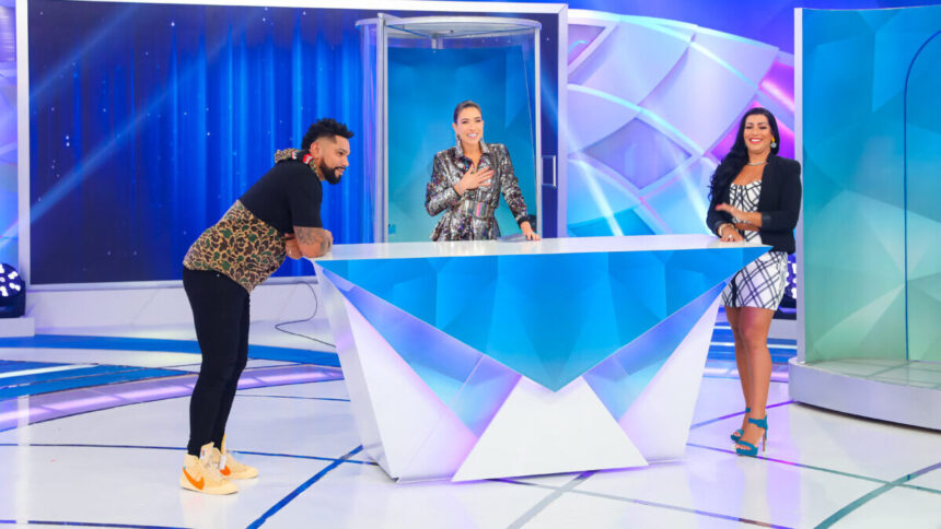 Naldo, Patrícia Abravanel e Ellen no Programa Silvio santos