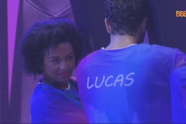 Natália conversa com Lucas na Prova de resistência do líder do BBB 22