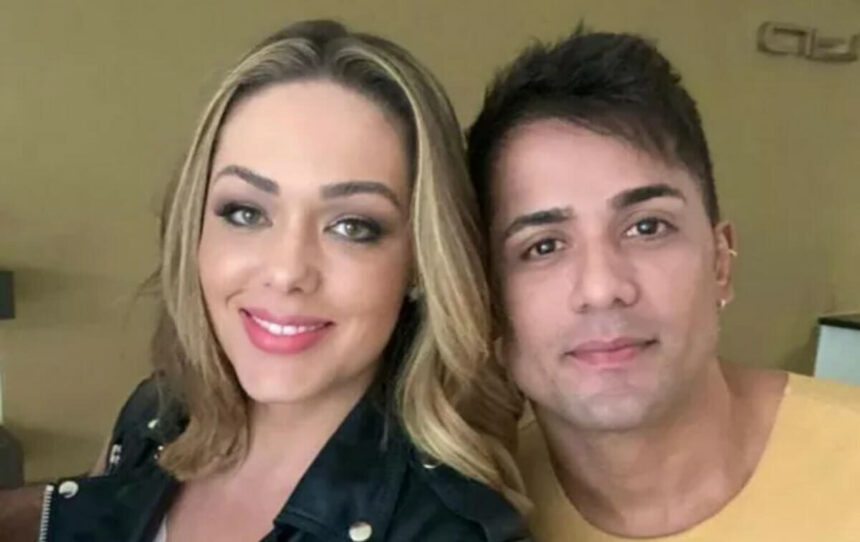 Tânia Mara e Tiago Piquilo em foto posada