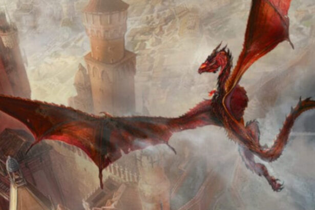 Dragão vermelho de Game of Thrones