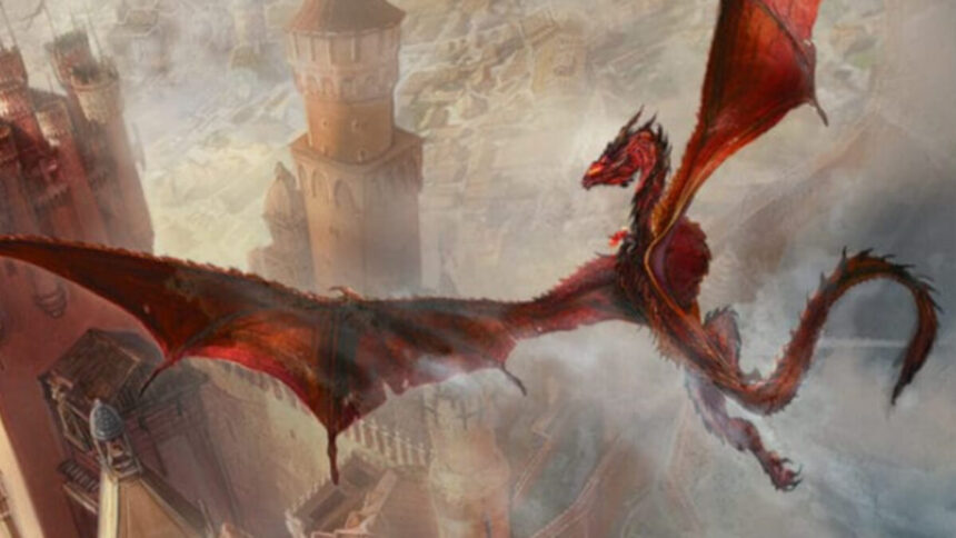 Dragão vermelho de Game of Thrones