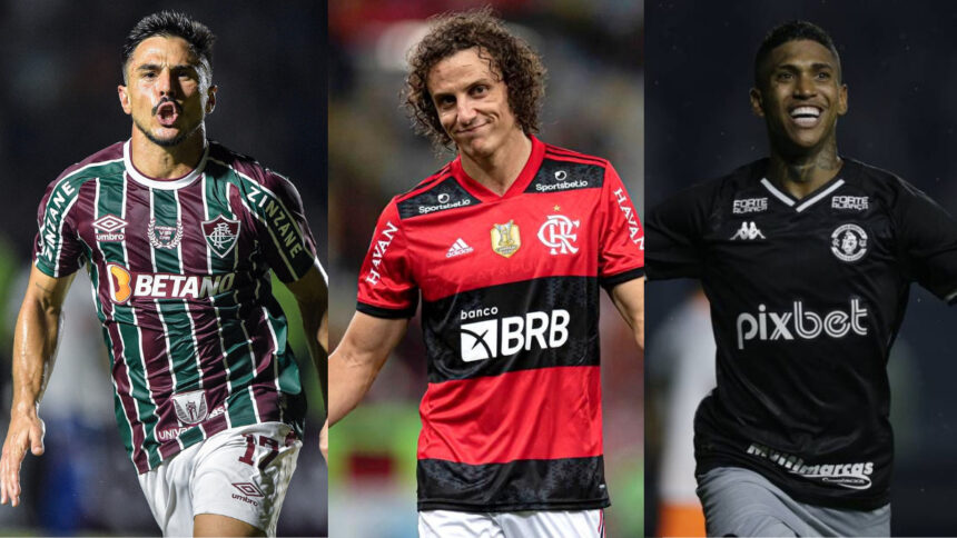 Willian (Fluminense), David Luiz (Flamengo) e Raniel (Vasco)