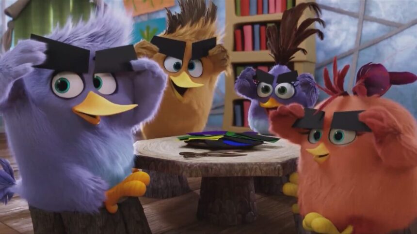 Cena de Angry Birds, filme inédito anunciado em chamada da Record TV