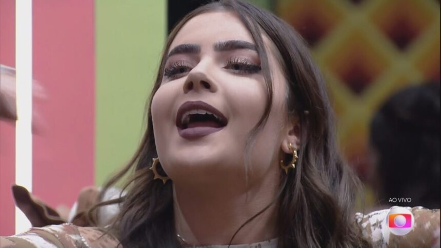 Jade Picon com a boca aberta no BBB 22