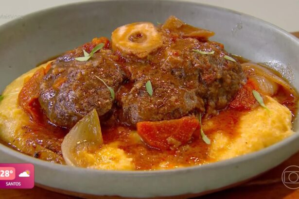 Ossobuco de forno pronto no cenário do Mais Você
