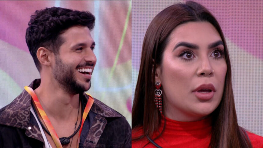 Rodrigo e Naiara eliminados no estúdio do BBB 22