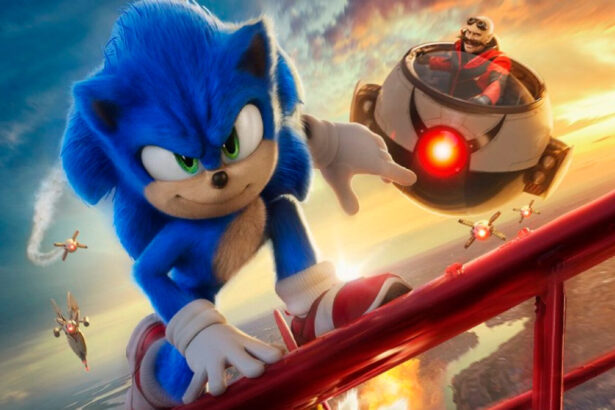 Sonic e seu grande rival na cena do filme Sonic 2