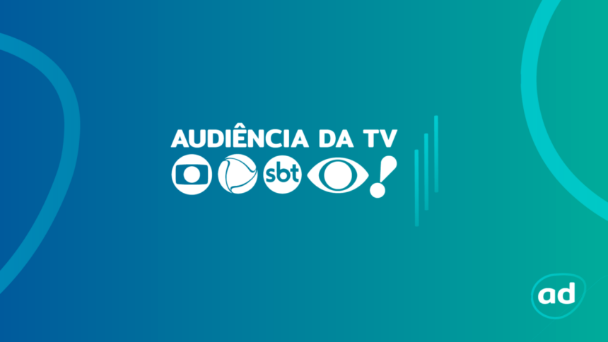 Logo dos consolidados de audiência da TV com TV Globo, Record TV, SBT, Band e RedeTV!