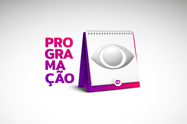 Arte gráfica com o nome programação e o logo da Band