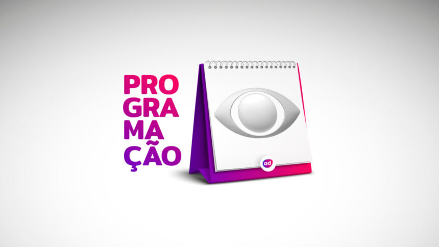 Arte gráfica com o nome programação e o logo da Band