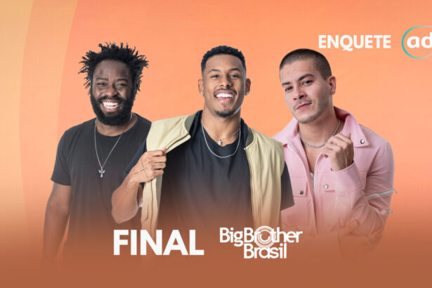 Arte de divulgação da enquete sobre a grande final do BBB 22