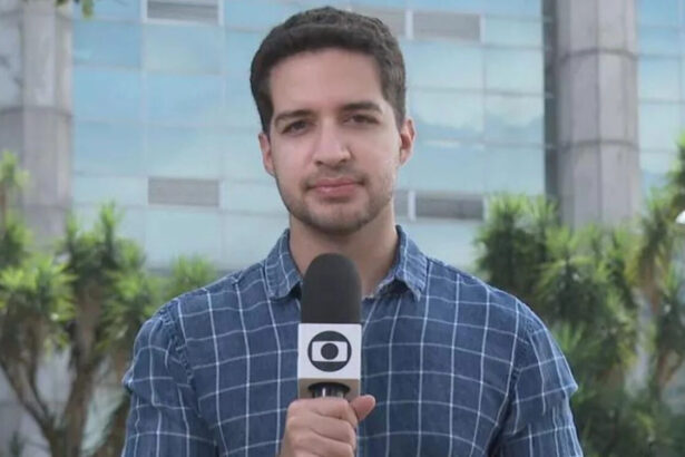 Gabriel Luiz em trecho de uma reportagem para a TV Globo