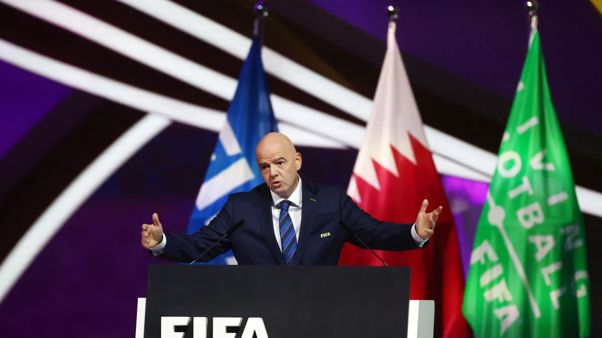 Gianni Infantino, presidente da FIFA, em um evento oficial