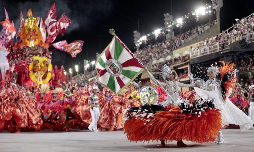 Trecho do desfile da Grande Rio. no Carnaval 2022