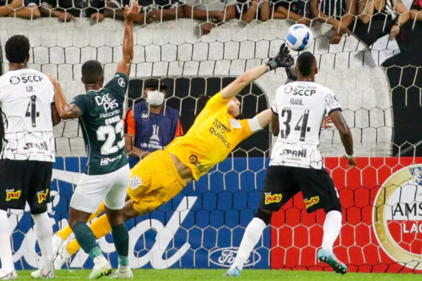 Jogadores do Corinthians em campo pela Libertadores