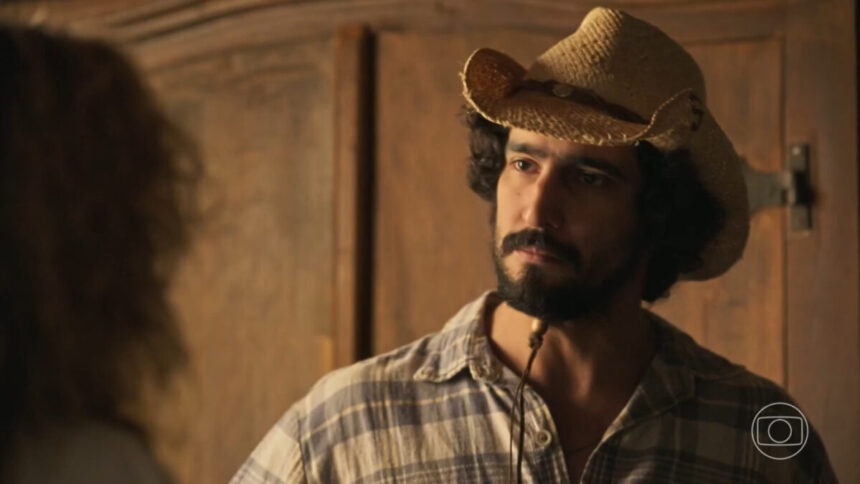 Renato Góes (José Leôncio) em trecho da novela Pantanal