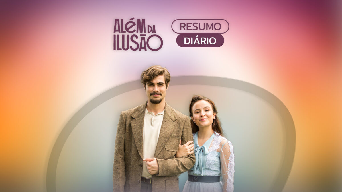Arte de divulgação do logo da novela Além da Ilusão