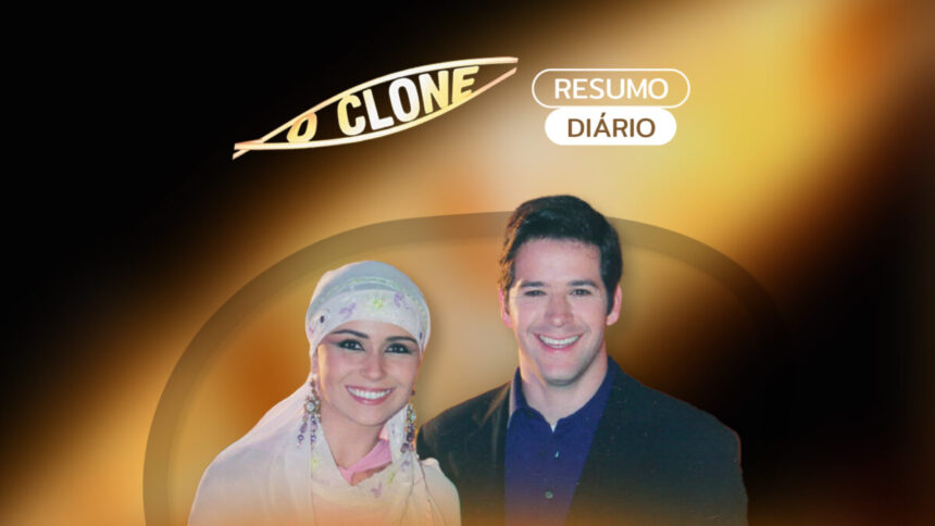 Arte Gráfica do resumo diário de O Clone na TV Globo